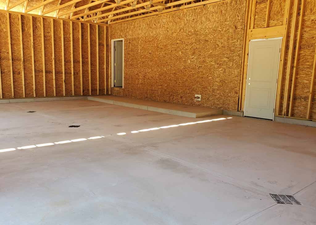 Concrete floor in a garage in Grand Rapids